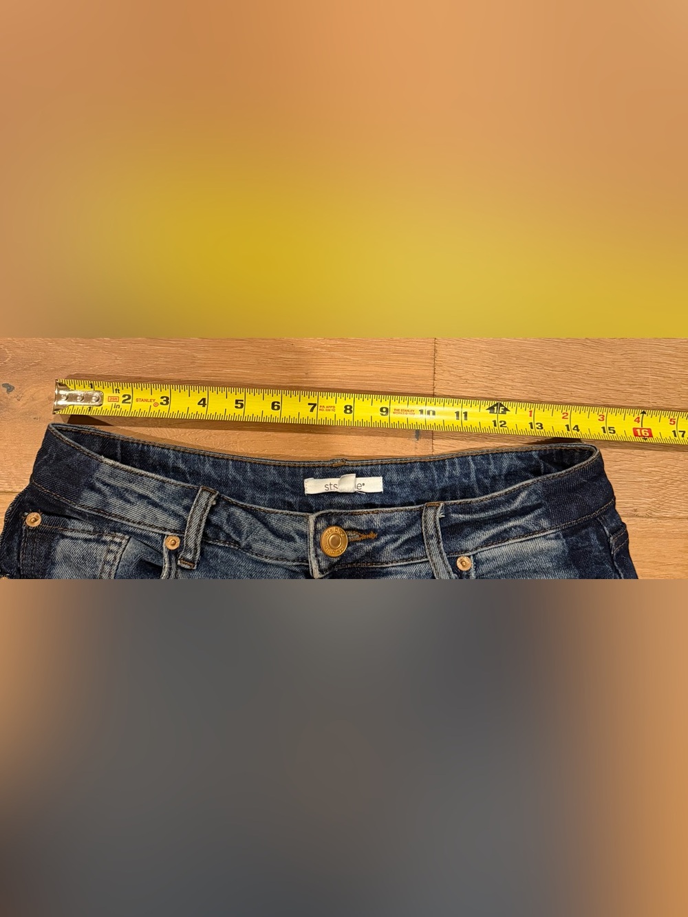 STS BLUE Jayden Ultra High Rise Two Tone Raw Hem Jeans Size 26 - Picture 8 of 11